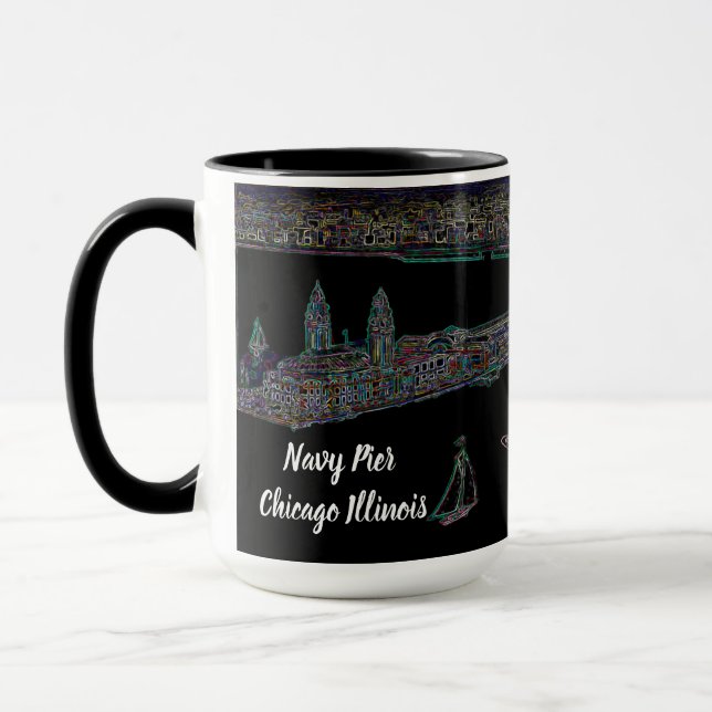 CANECA MARINHO PIER CHICAGO LAKE VIEW 1920, MAIS NOVA COR (Esquerda)