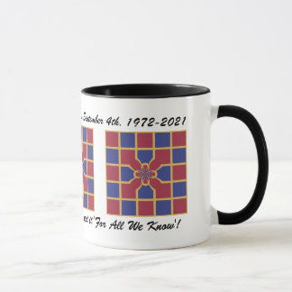 Caneca Marinho Vermelho De Casamento Geométrico Com Nome