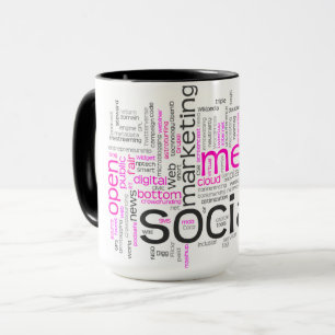 Caneca Marketing de Mídia Social Combo Mug