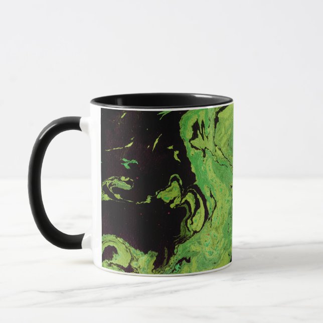 Caneca Mármore verde preto (Esquerda)