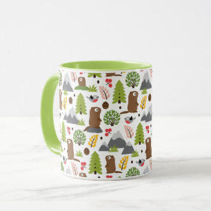Caneca Marmota em um Glade da montanha