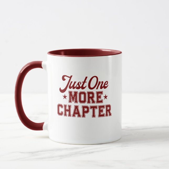Caneca Maroon Just One More Chapter Adoradora de L (Esquerda)