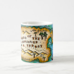 Caneca Marooned do mapa do tesouro do pirata do