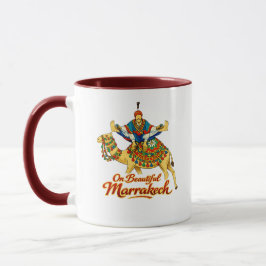 Caneca Marrakech Marrocos Desenho Vibrante Viagem Arte