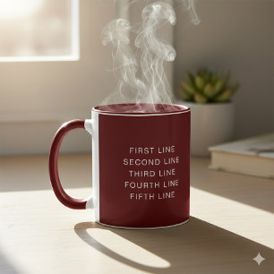 Caneca Marrom 11 oz Combo com Texto Personalizado