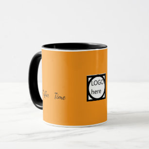 Caneca Marrom Café Promocional com Duas Cores