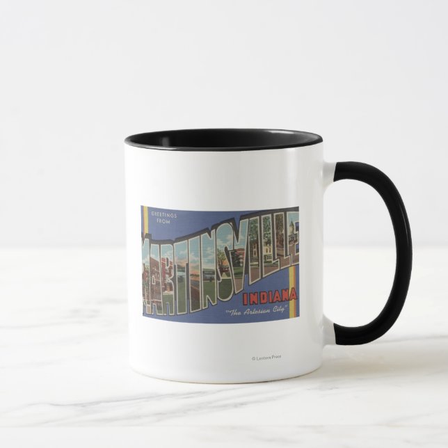 Caneca Martinsville, Indiana - Cenas com Letras Grandes (Direita)
