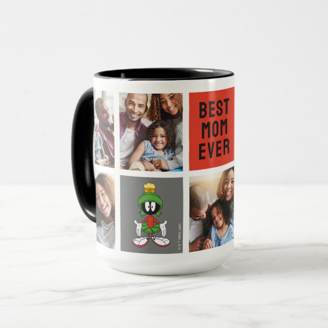 Caneca MARVIN THE MARTIAN™ | Colagem de Fotografias da Mã (Frente Esquerda)