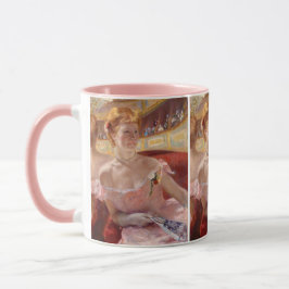Caneca Mary Cassatt - Mulher com Colar de Pérola num cama