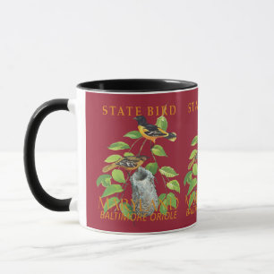 Caneca Maryland Território Pássaro Icterus galbula
