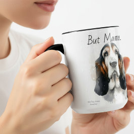 Caneca Mas mamãe....... Basset Hound Modern Mug