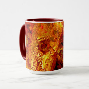 Caneca Máscara de carnaval laranja avermelhada