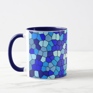Caneca Máscaras do vitral azul por Shirley Taylor