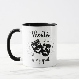 Caneca Máscaras e Estrelas: "Teatro é meu esporte"