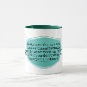 Caneca Máscaras são a nova piada verde do sutiã