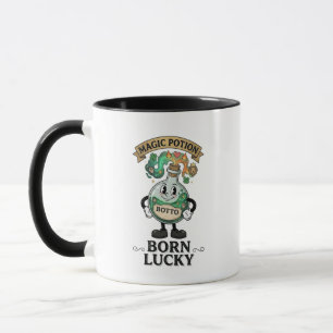 Caneca Mascote Cartoon Retro Poção Mágica Botto Nascido S