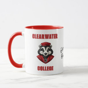 Caneca Mascote de Badger PERSONALIZADO Red - Equipe da