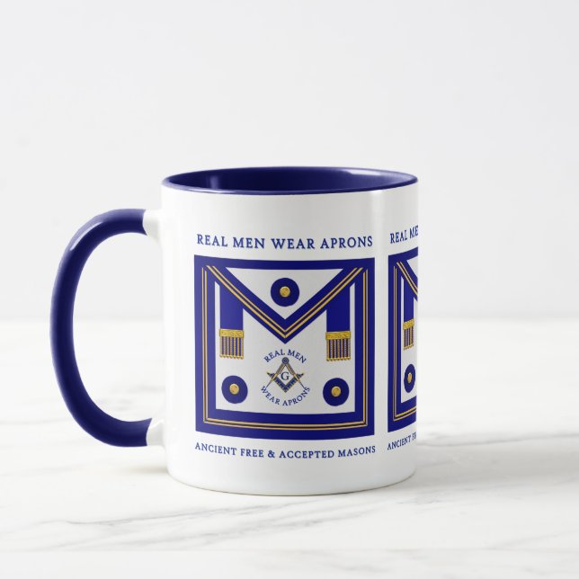 Caneca Masonic Real Men Veste Aprons MM (Esquerda)