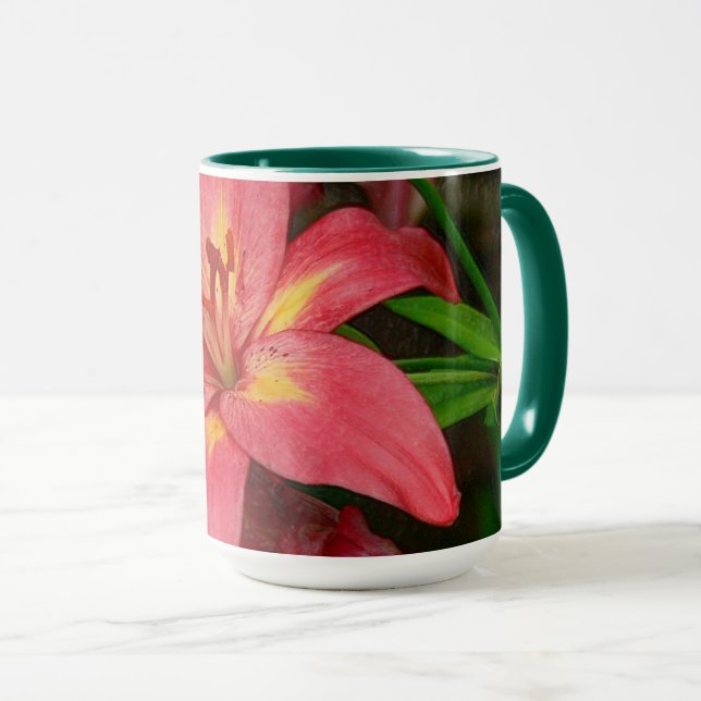 CANECA MASSA DE CAFÉ VERMELHA E AMARELO (Frente Esquerda)