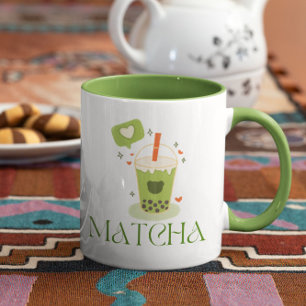 Caneca Matcha Boba Tea
