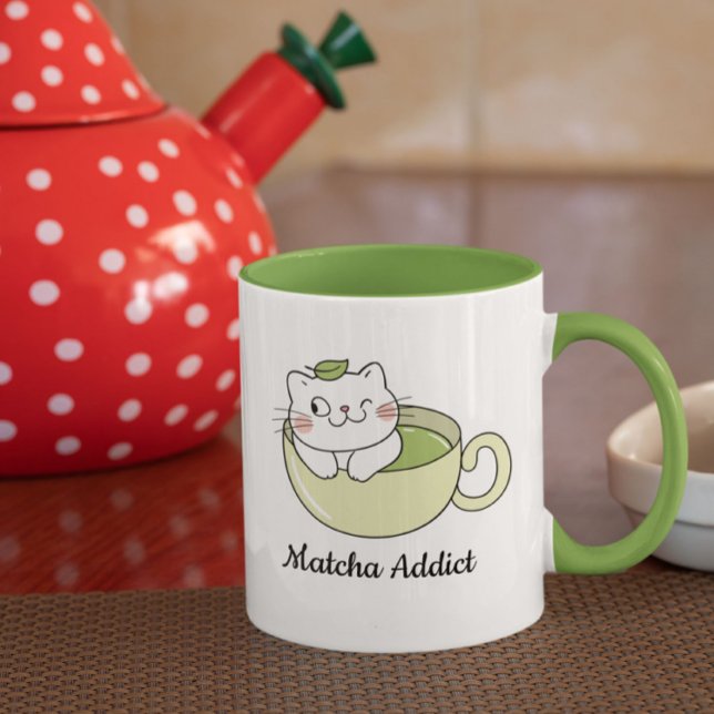Caneca Matcha - Gato Bonito, Matcha (Criador carregado)