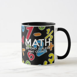 Caneca Matemática. A única matéria que conta