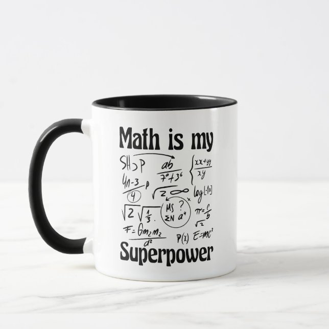 CANECA MATEMÁTICA É MINHA SUPERPOTÊNCIA (Esquerda)