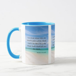 Caneca Mathew 15:14 KJV Bíblia Pic Verso Pic Mug De Dois
