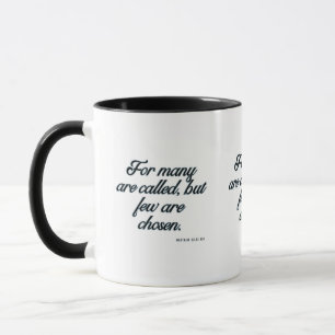 Caneca Mathew 22:14 KJV Bíblia Verso Mug De Dois Tons