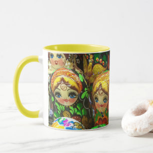 Caneca Matryoshka Dolls Souvenir Kiosk Foto Viagem