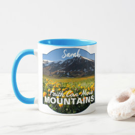 Caneca Matthew 17:20 Fé Pode Mover Montanhas Cama Persona