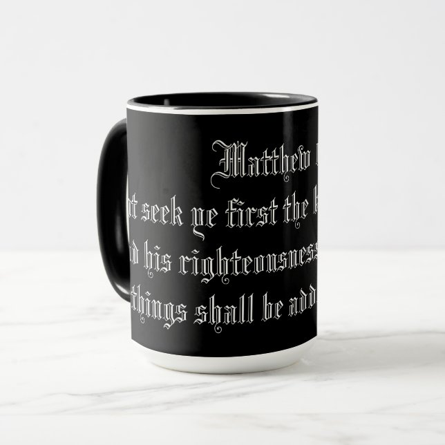 CANECA MATTHEW 6:33 (Frente Esquerda)