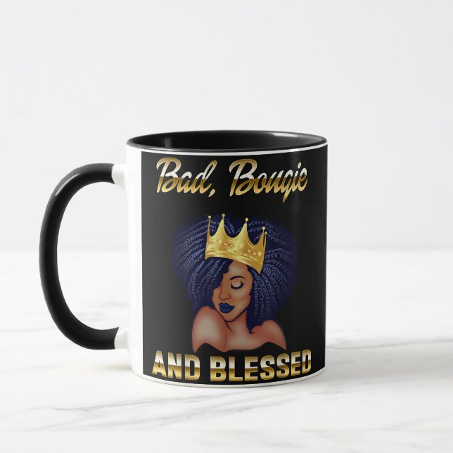 Caneca Mau Bougie E Bendê Bougie Gift Para Mulheres Negra (Esquerda)