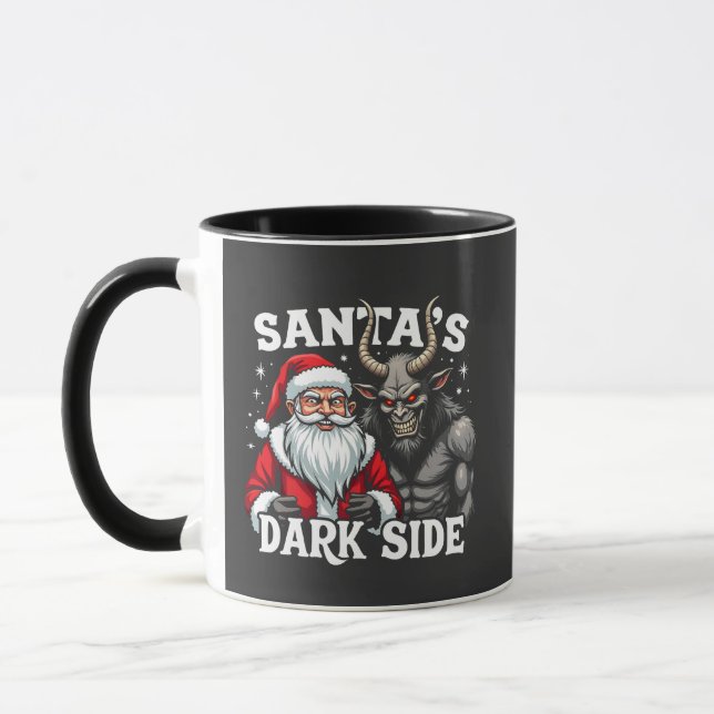 Caneca Mau de Natal do lado negro dos papais noeis Krampu (Esquerda)
