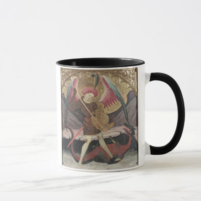 Caneca Mau vencendo de St Michael, c.1480 (tempera no pa (Direita)