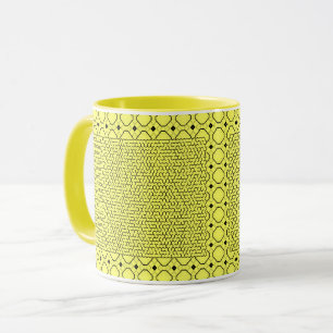 Caneca Maze hexágono amarelo