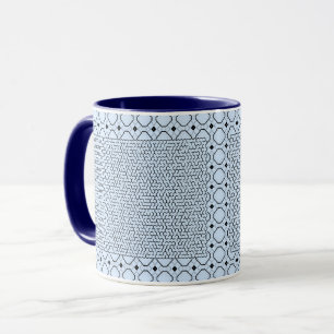 Caneca Maze Hexágono Azul