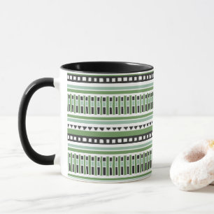 Caneca MAZIPOODLES Padrão de Malha Listrado com Costelas