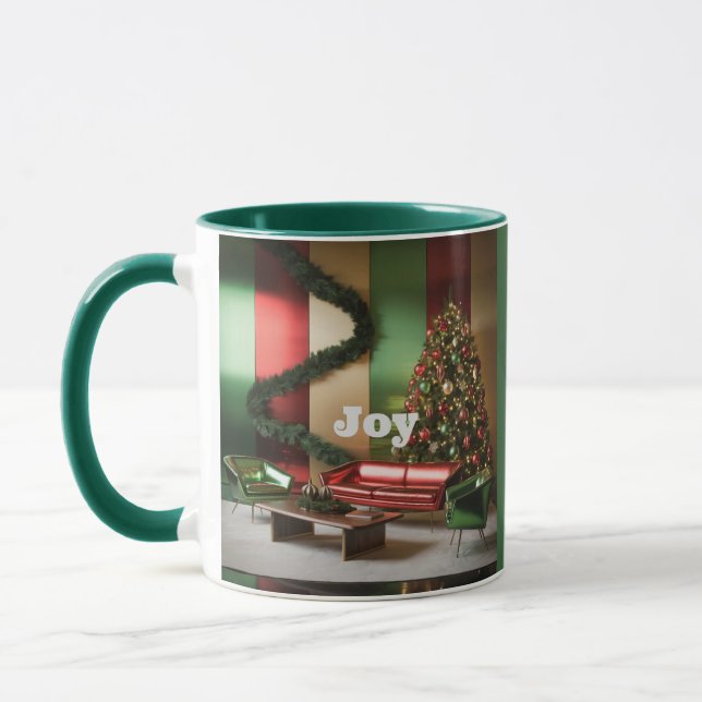 Caneca MCM Christmas Joy Green Combo Mug (Esquerda)