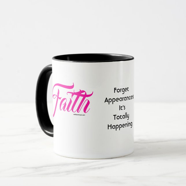 Caneca MDILLONDESIGNS.COM apresenta #FAITH (Frente Esquerda)