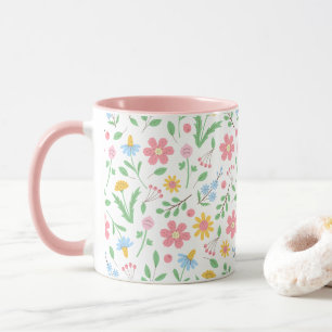 Caneca Meadow Wildflower Pattern