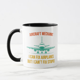 Caneca Mecânico de avião posso consertar aviões, mas não 