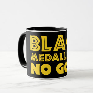 CANECA MEDALHES PRETOS SEM DOURADO