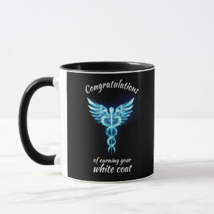 Caneca Medicina de cristal de cerimônia de Casaco branca