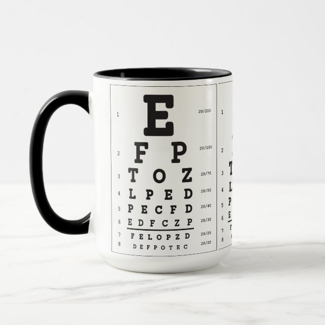 Caneca Médico do Gráfico de Olhos (Esquerda)
