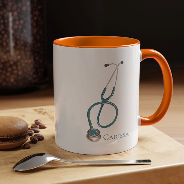 Caneca Médicos do Estetoscópio do Assistente Médico Perso (Medical Assistant Stethoscope Doctors Custom Mug)