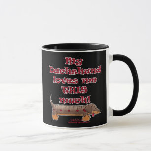 Caneca Medidor do amor do Dachshund