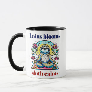 Caneca Meditação Pacífica de Lama com Flores de Lotus