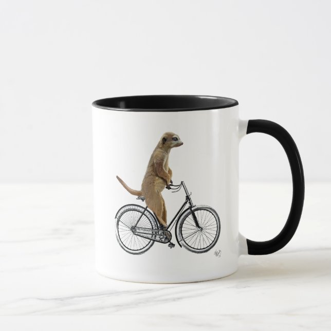 Caneca Meerkat na Bicicleta (Direita)