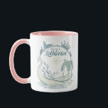 Caneca Meet me in LOTHLORIEN™ - Swan Boat<br><div class="desc">Drift into the timeless beauty of Middle-earth™ with this enchanting Lord of the Rings™ design inspired by Lothlórien™. Featuring an elegant Elven swan boat gliding across tranquil waters beneath a radiant star, the artwork captures the serenity and starlit magic of the Golden Wood. Framed by delicate leaves and graceful linework,...</div>